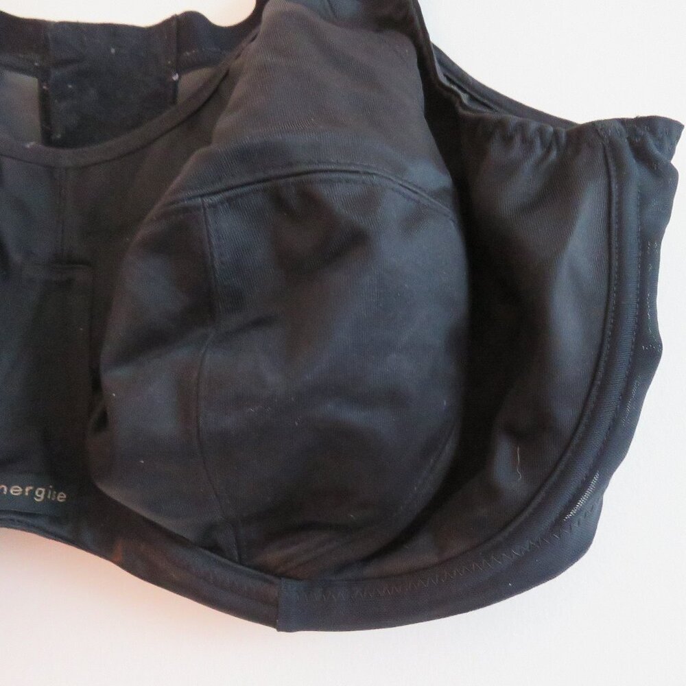 ELOMI Energise Sports Bra in Black Support Athleisure - Size US 42DDD - Picture 7 of 14